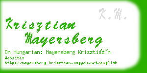 krisztian mayersberg business card